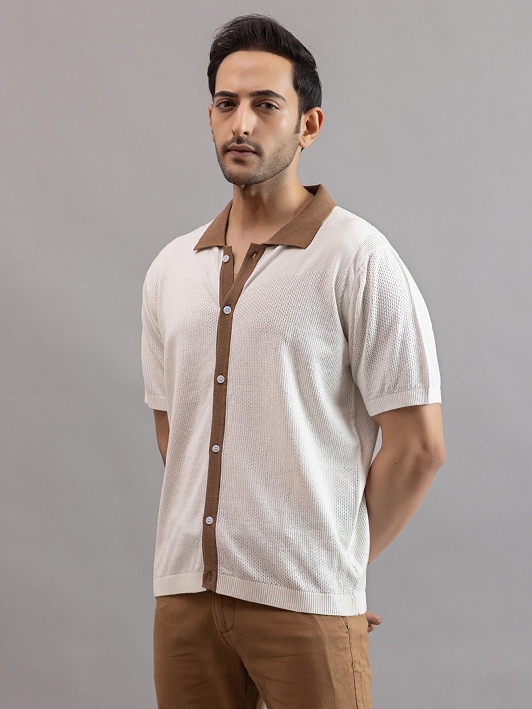 RELAXED REVERSE KNIT SHIRT