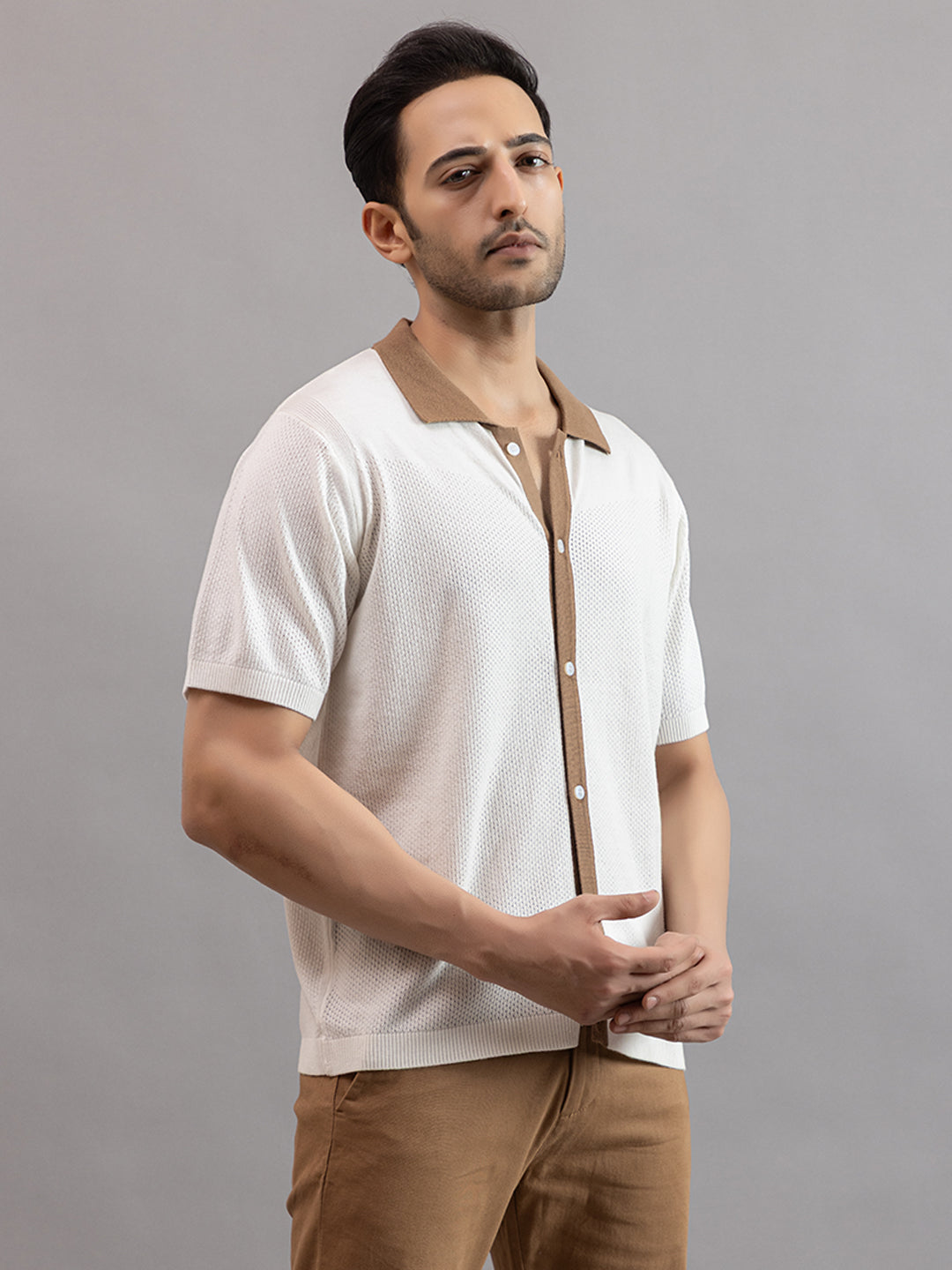 RELAXED REVERSE KNIT SHIRT