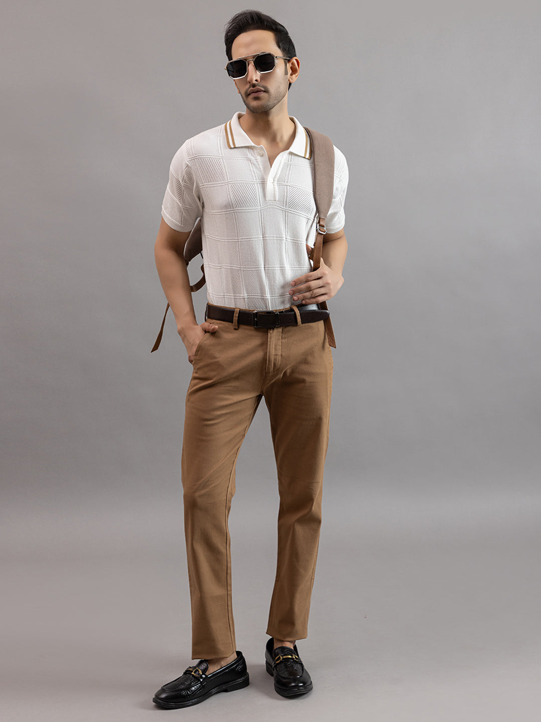 RELAXED REVERSE FINE KNIT POLO