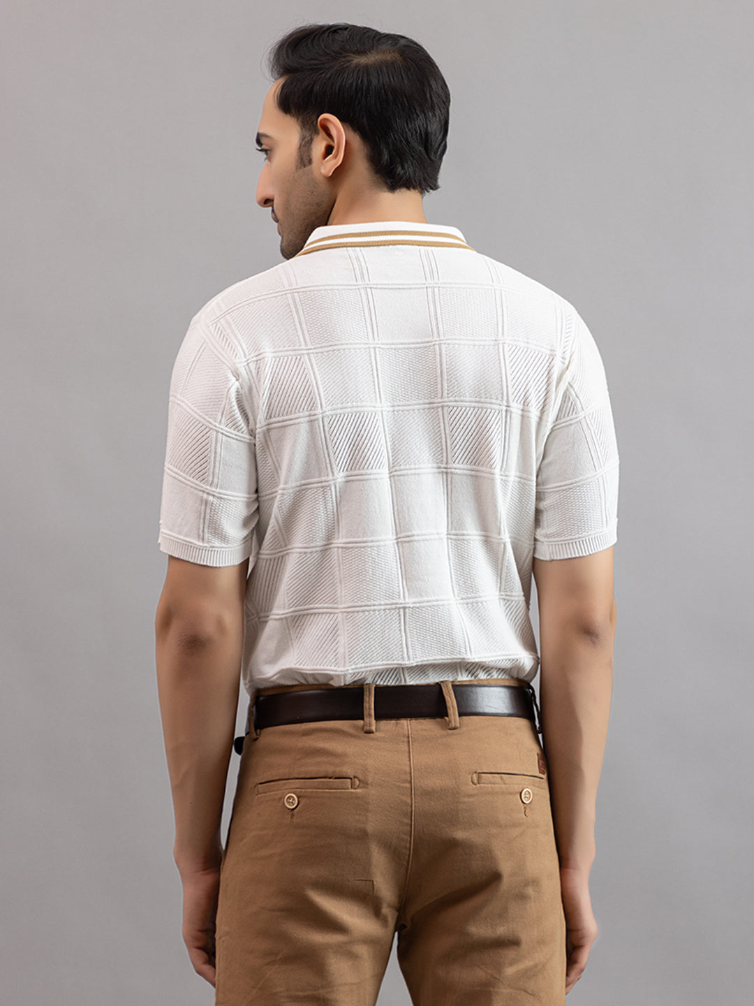 RELAXED REVERSE FINE KNIT POLO