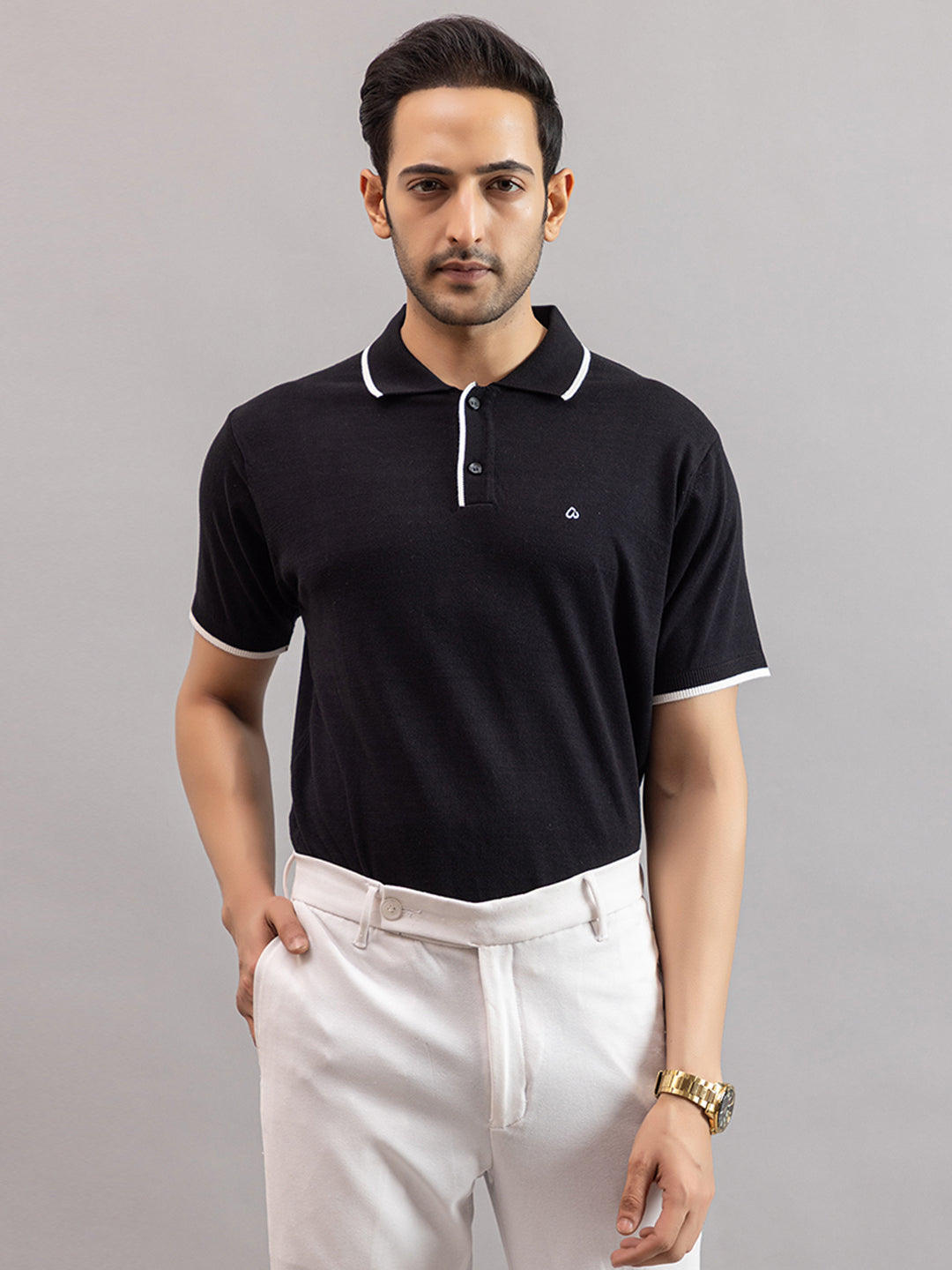 EXCLUSIVE FINEST RAGLAN SELF KNIT POLO