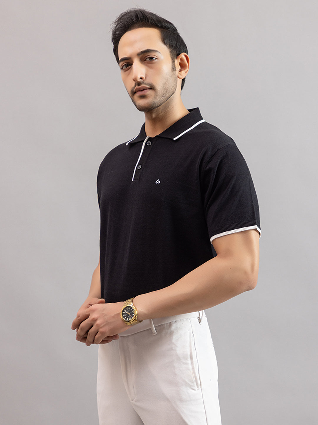 EXCLUSIVE FINEST RAGLAN SELF KNIT POLO
