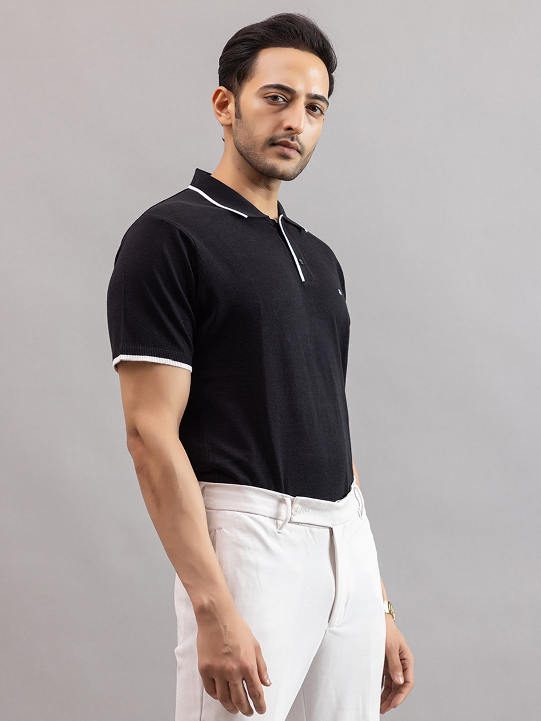 EXCLUSIVE FINEST RAGLAN SELF KNIT POLO