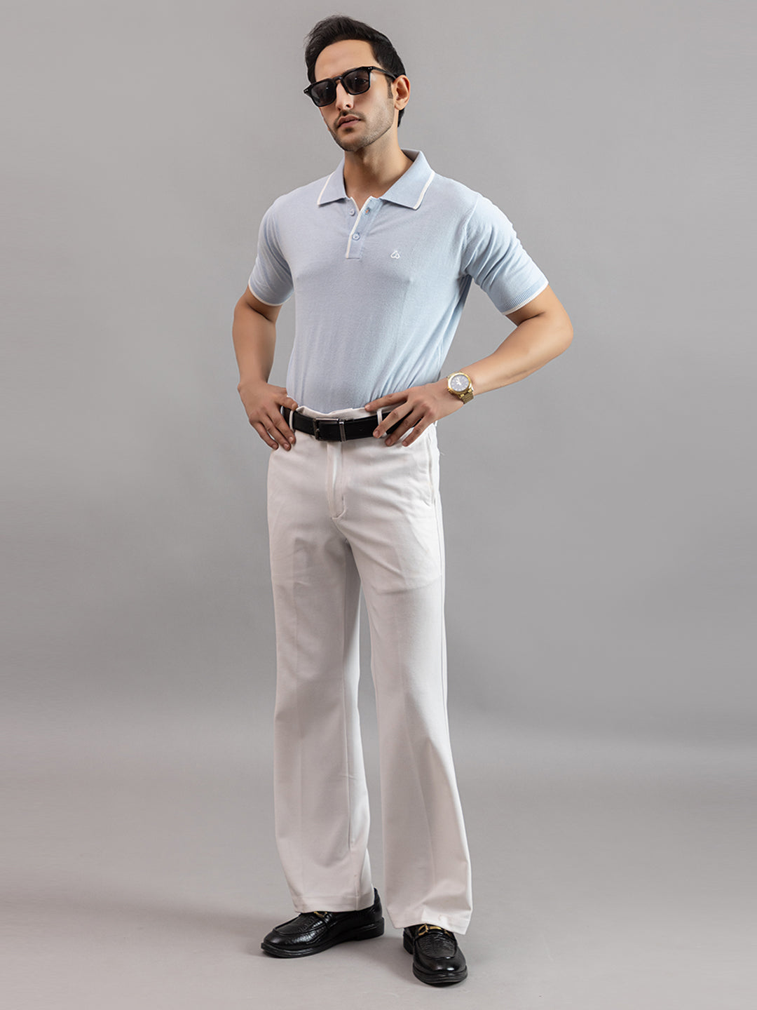 EXCLUSIVE FINEST RAGLAN SELF KNIT POLO