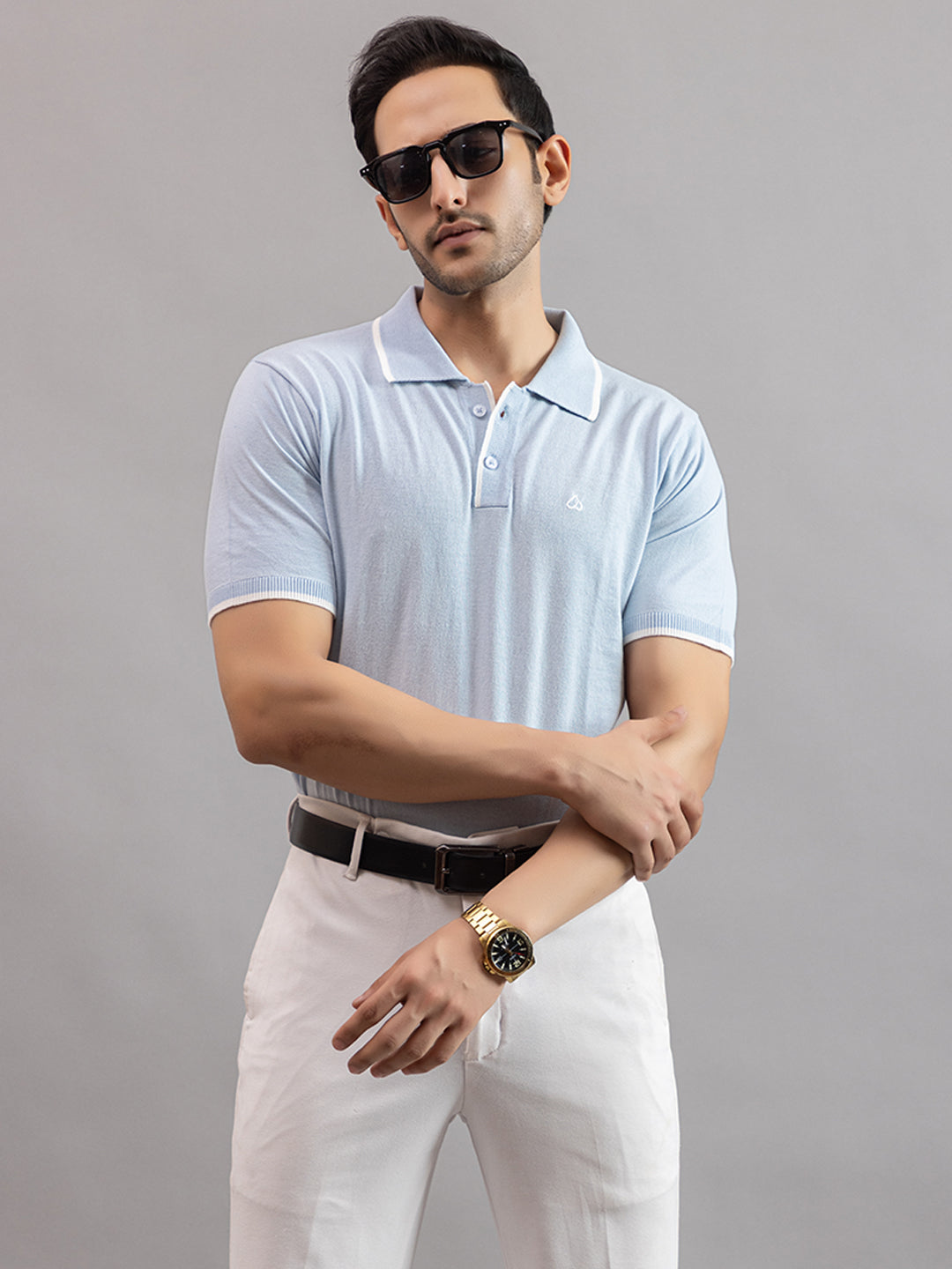 EXCLUSIVE FINEST RAGLAN SELF KNIT POLO