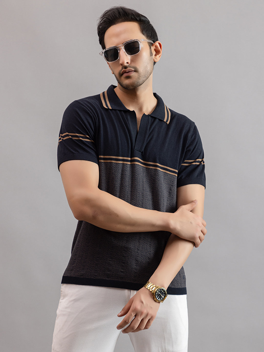AEDENBURG FLOWED FINE KNIT POLO