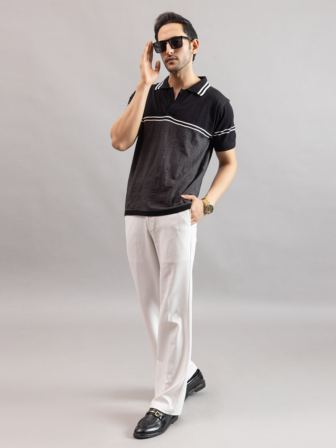AEDENBURG FLOWED FINE KNIT POLO