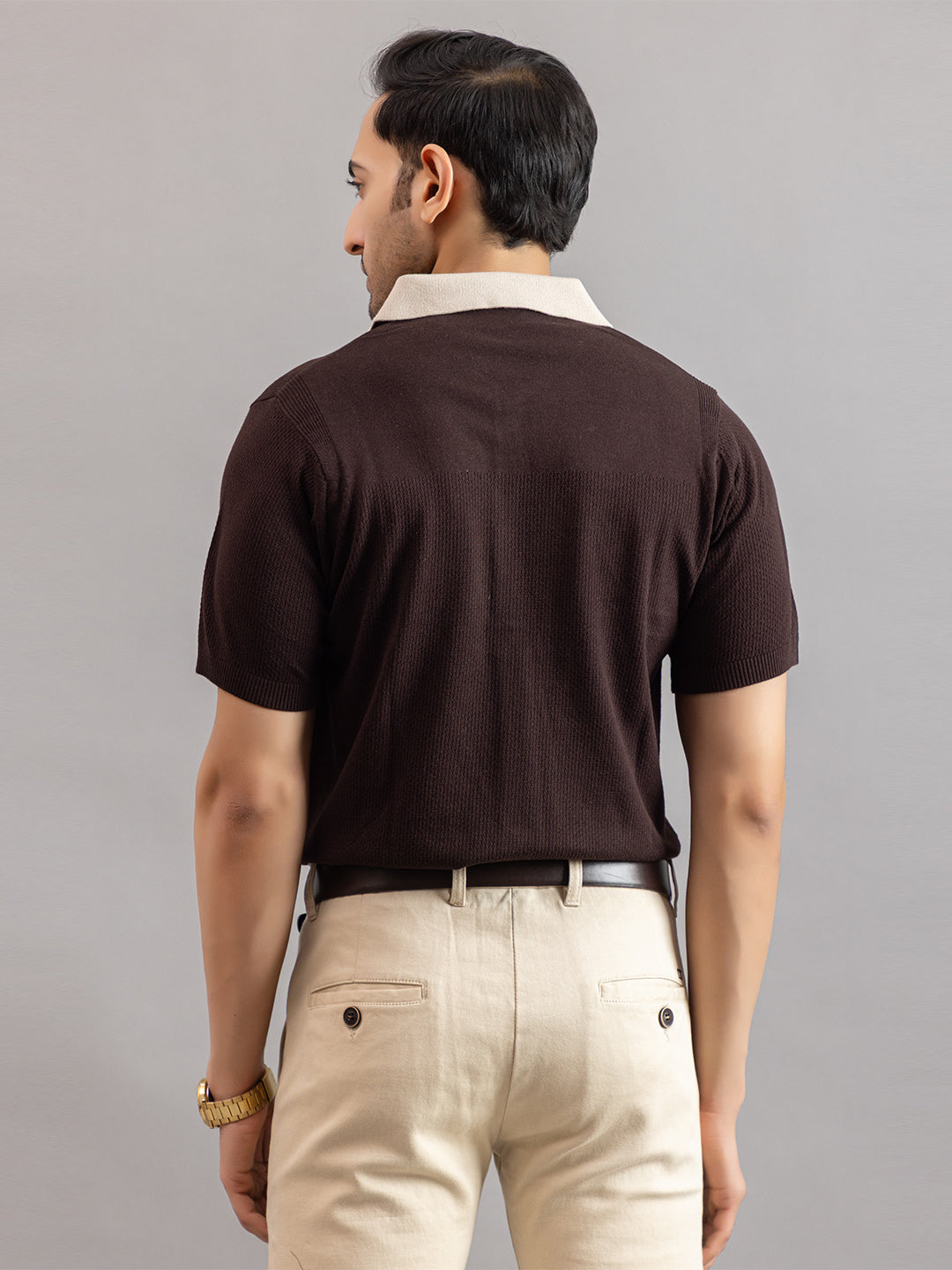 RELAXED REVERSE KNIT SHIRT