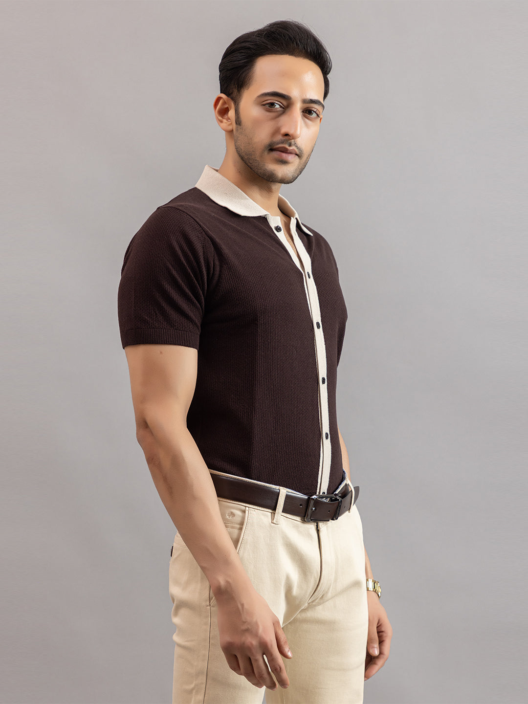 RELAXED REVERSE KNIT SHIRT
