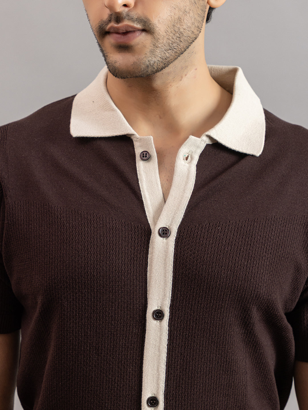 RELAXED REVERSE KNIT SHIRT