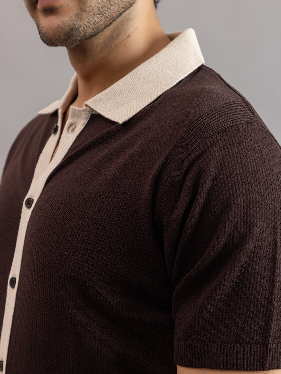 RELAXED REVERSE KNIT SHIRT