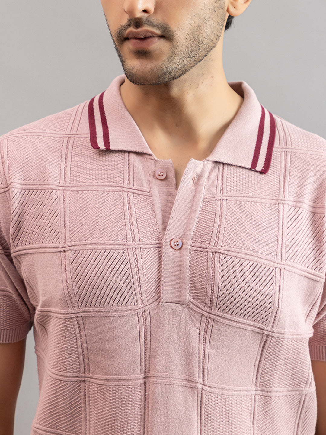 RELAXED REVERSE FINE KNIT POLO