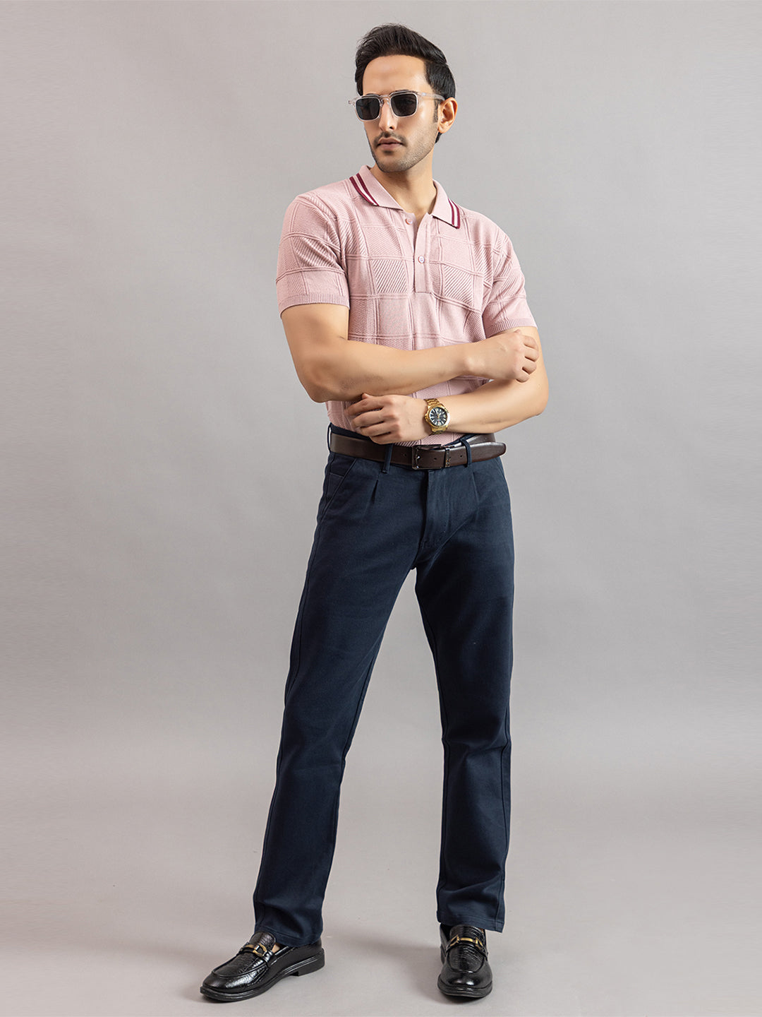 RELAXED REVERSE FINE KNIT POLO