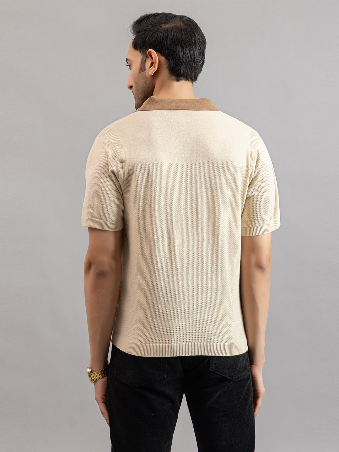 RELAXED REVERSE KNIT SHIRT