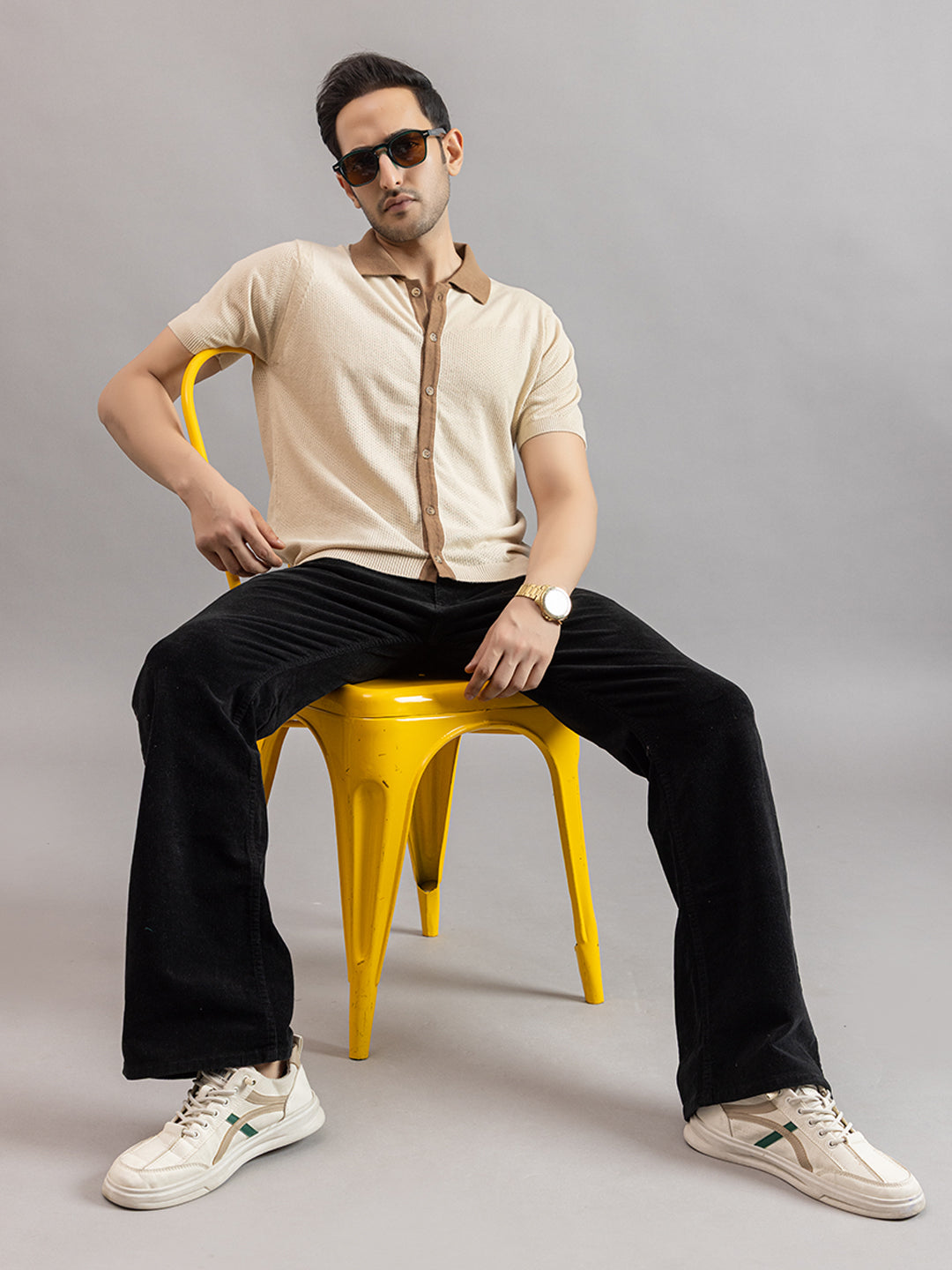 RELAXED REVERSE KNIT SHIRT
