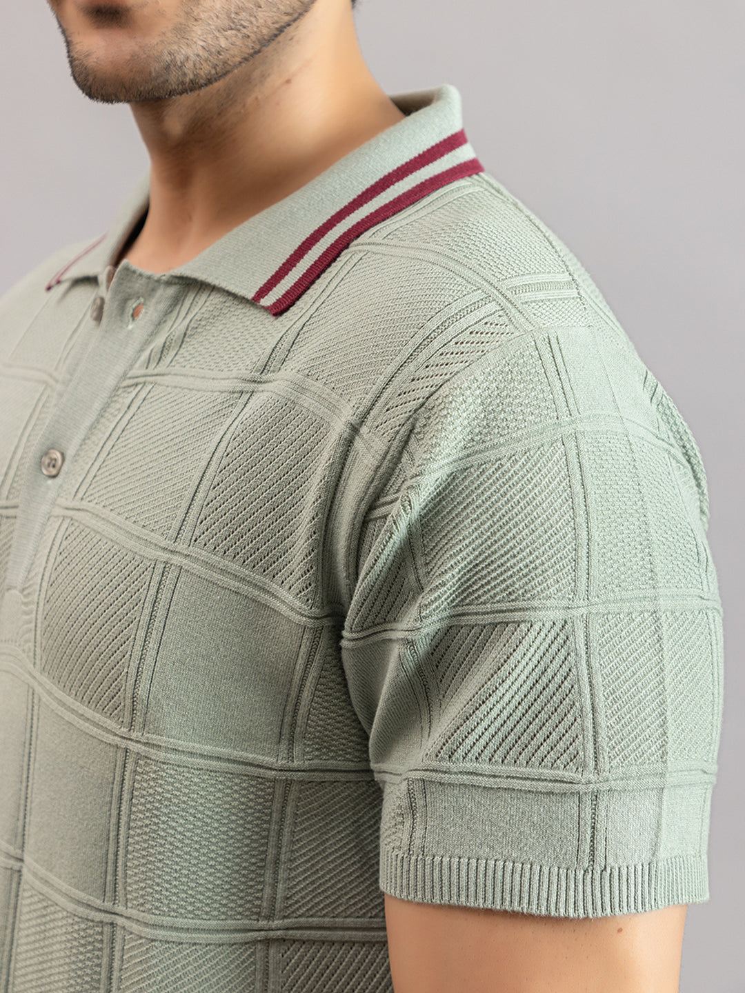 RELAXED REVERSE FINE KNIT POLO
