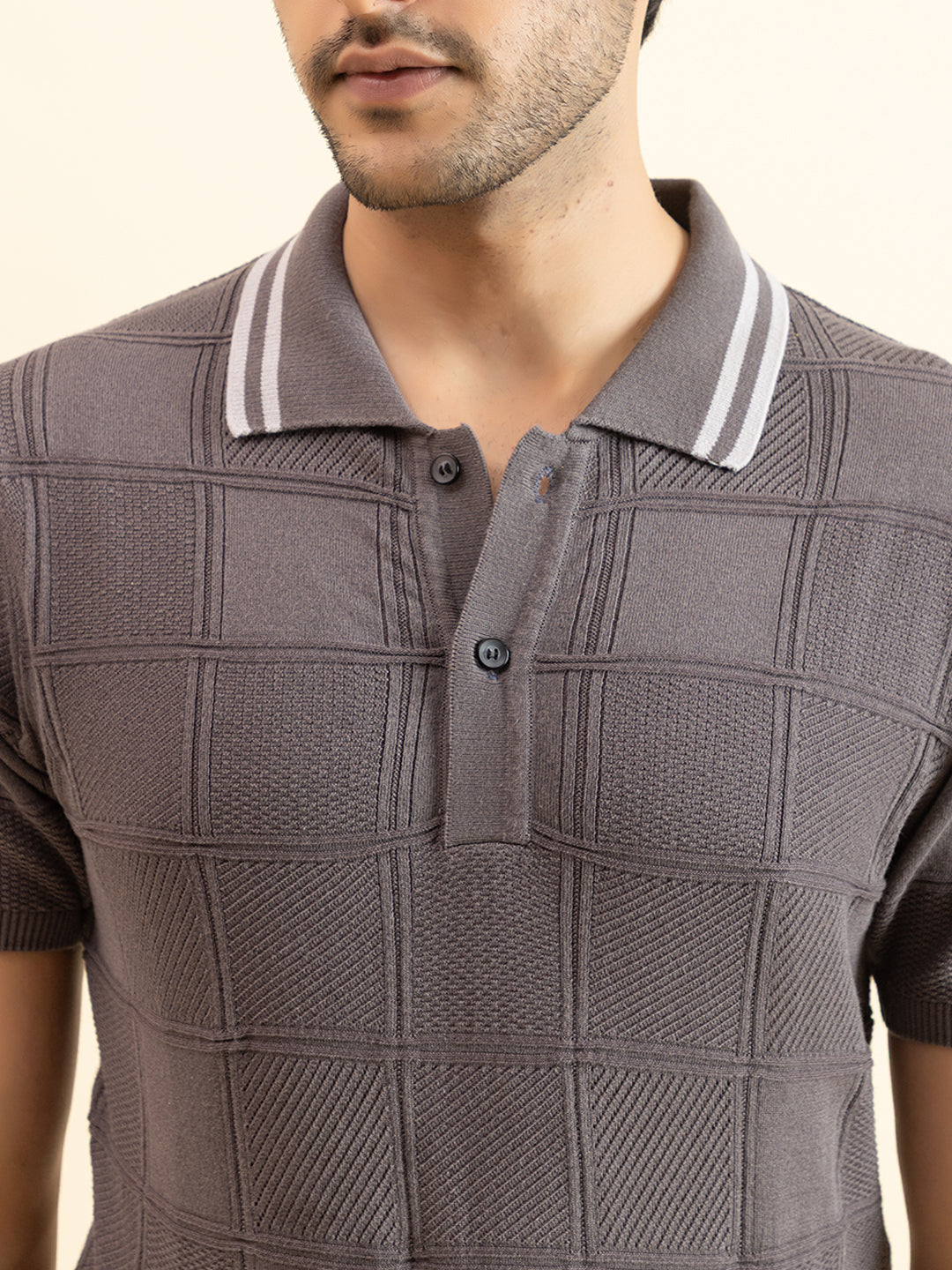 RELAXED REVERSE FINE KNIT POLO