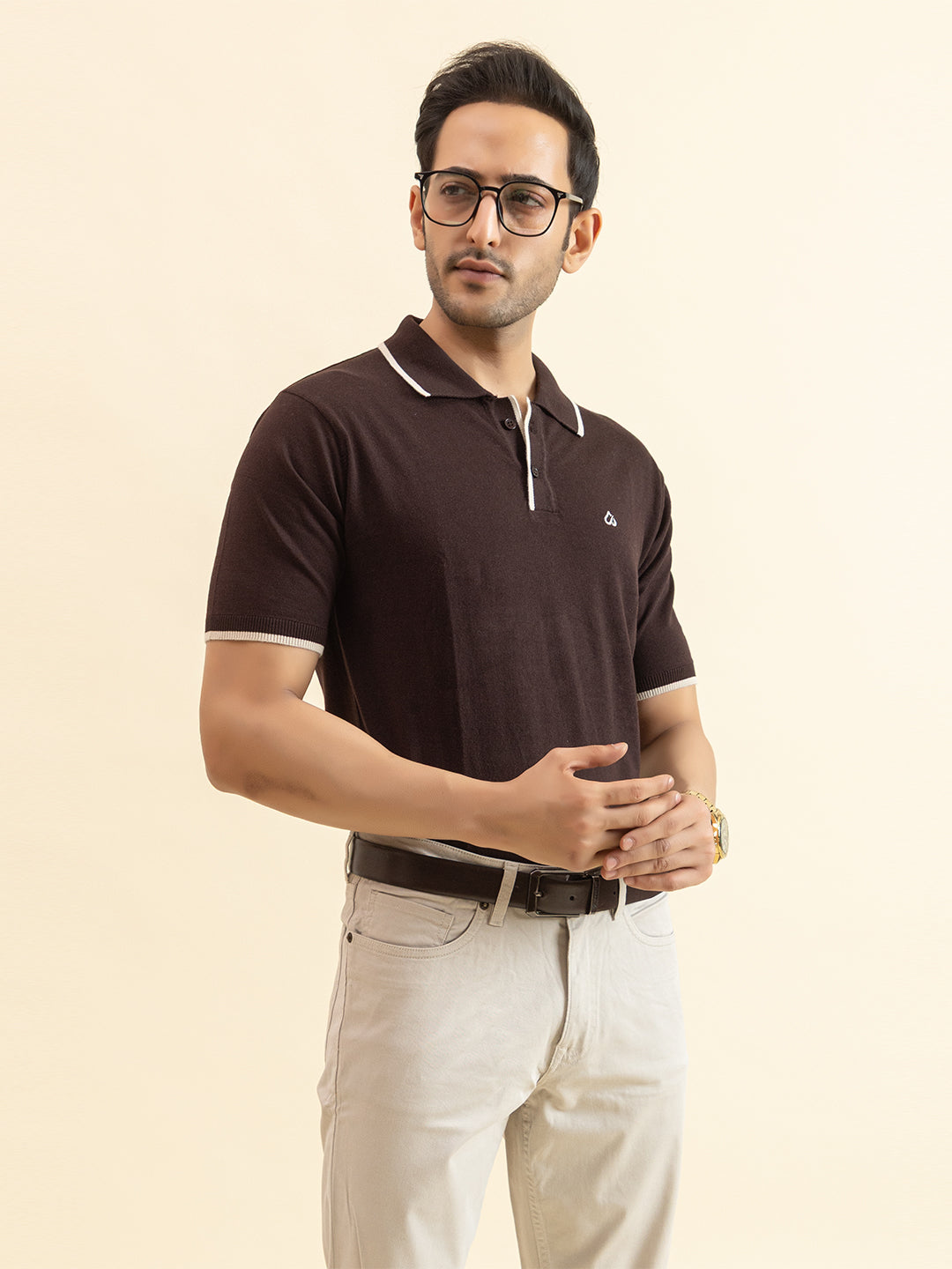 EXCLUSIVE FINEST RAGLAN SELF KNIT POLO