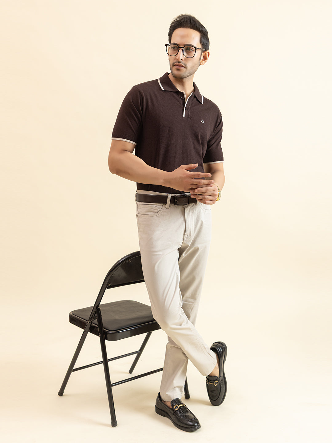 EXCLUSIVE FINEST RAGLAN SELF KNIT POLO