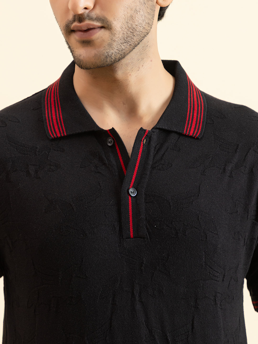 TEXTURED MUSTANG FINE KNIT POLO