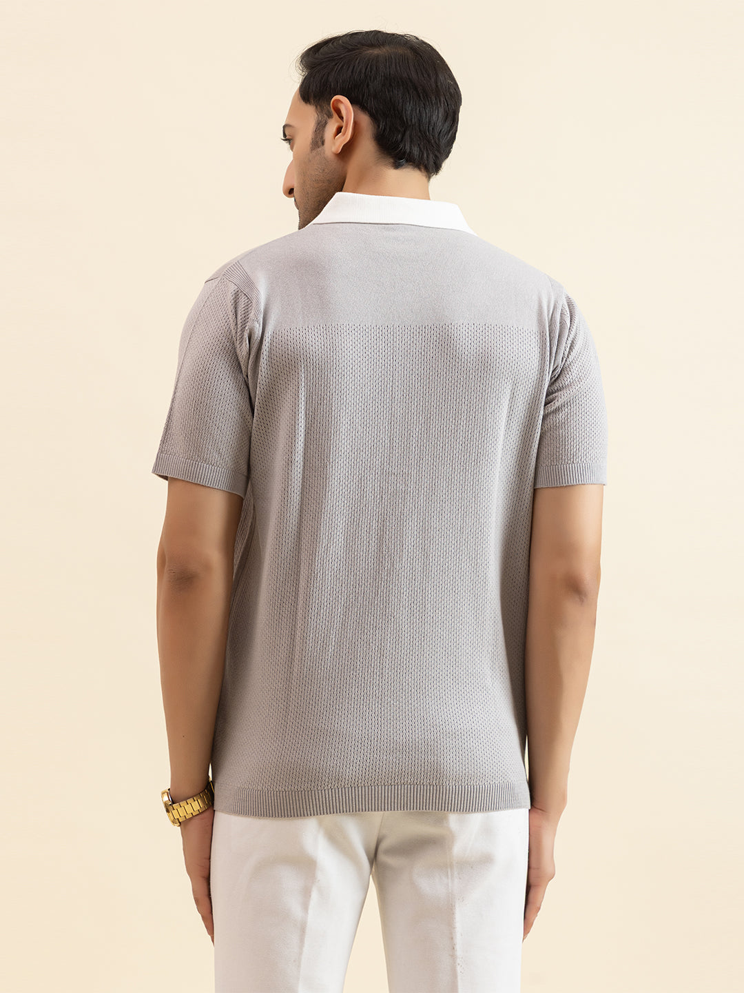 RELAXED REVERSE KNIT SHIRT