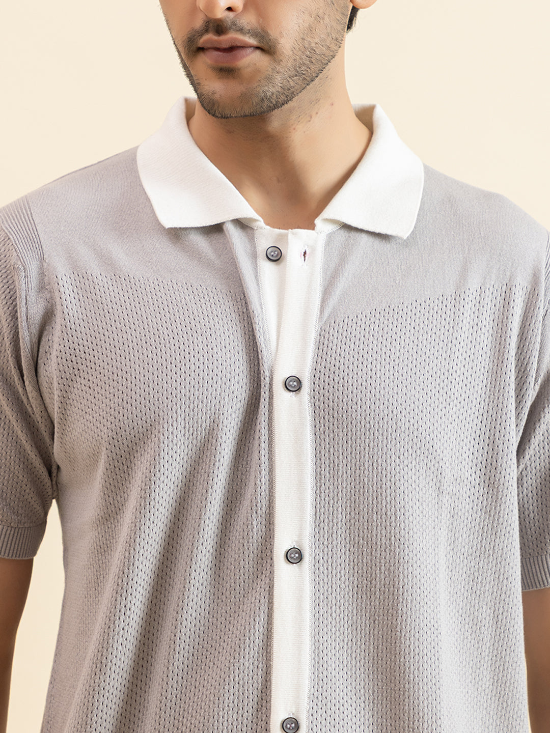 RELAXED REVERSE KNIT SHIRT