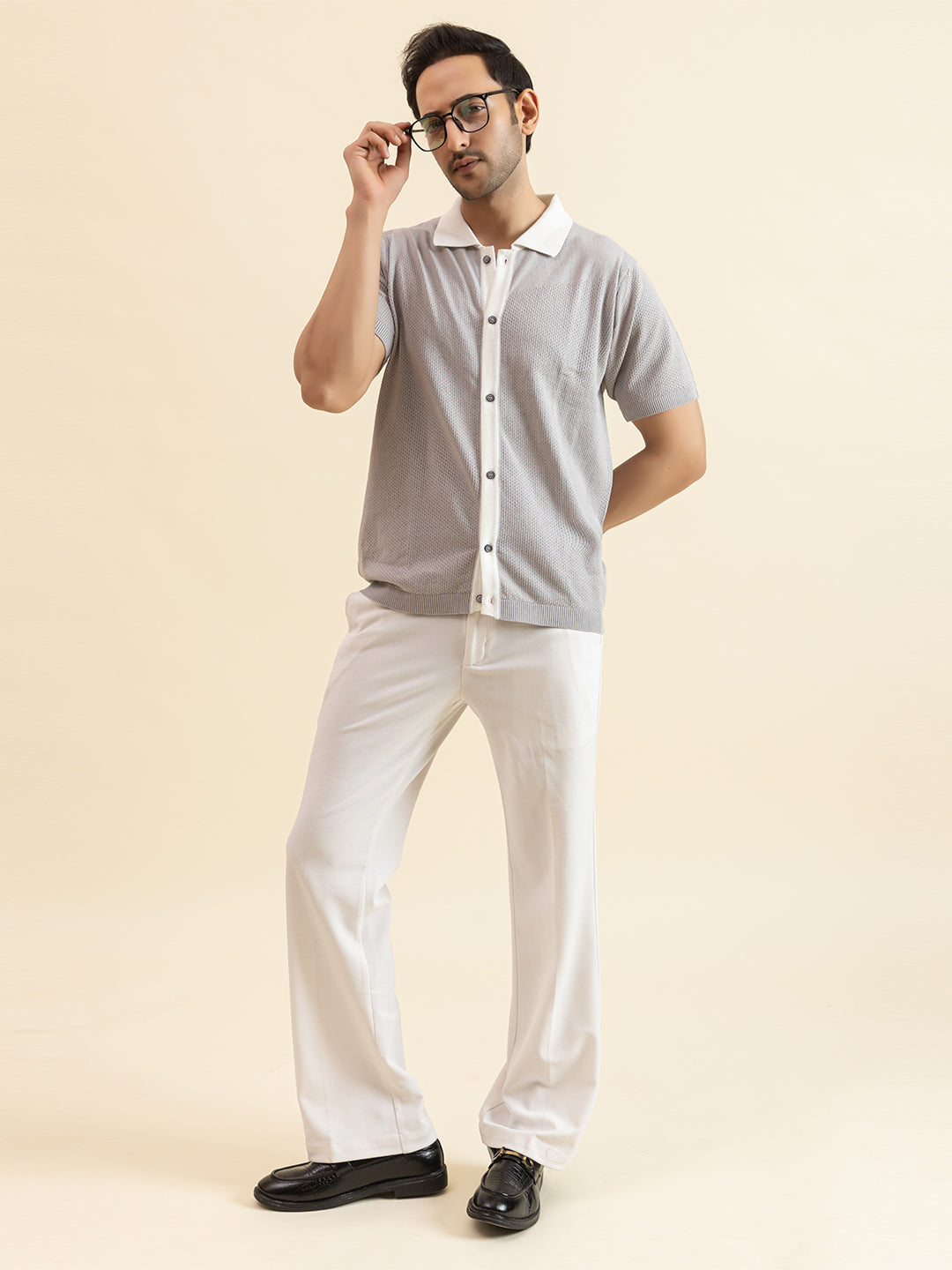 RELAXED REVERSE KNIT SHIRT