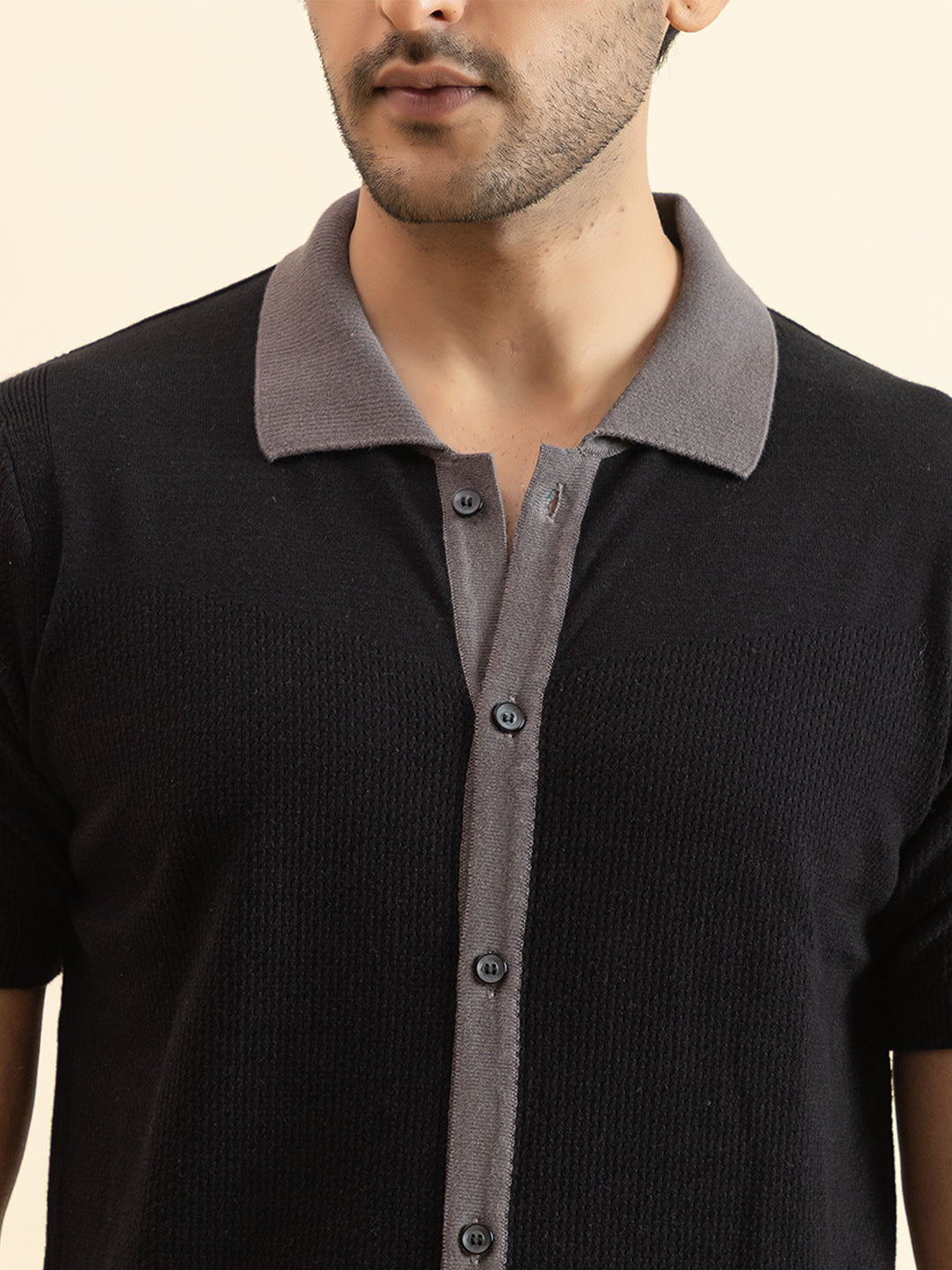 RELAXED REVERSE KNIT SHIRT
