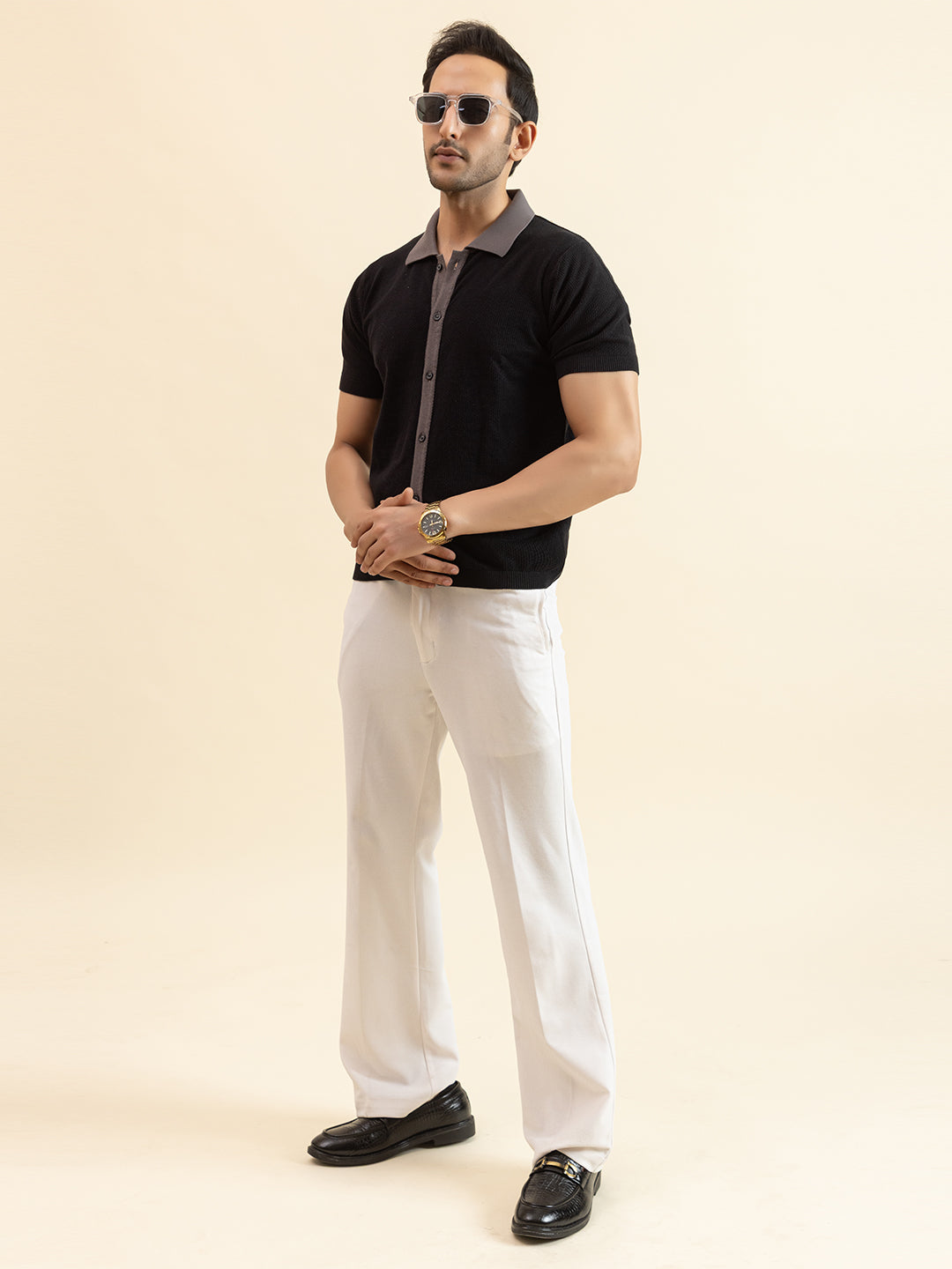 RELAXED REVERSE KNIT SHIRT