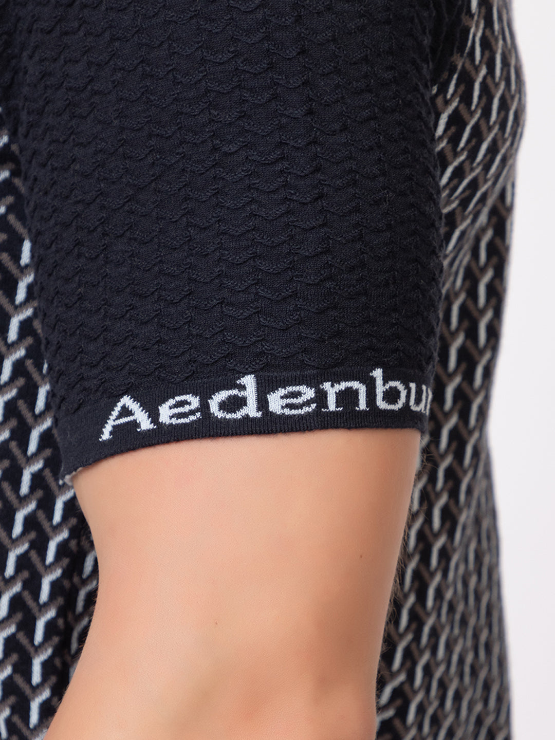 Y JAQUARD FINE KNIT POLO