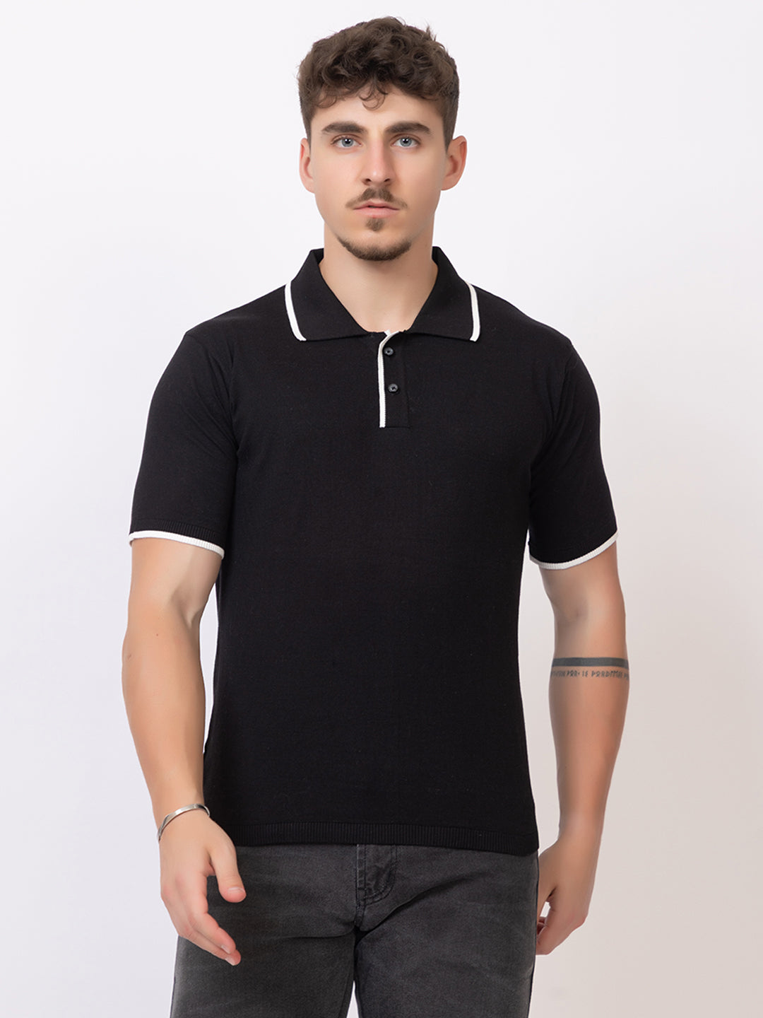 EXCLUSIVE FINEST RAGLAN SELF KNIT POLO