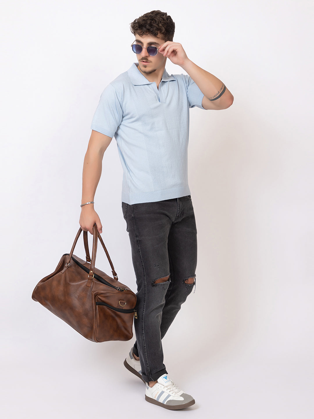 COTTON FINE KNIT RAGLAN REGULAR FIT POLO