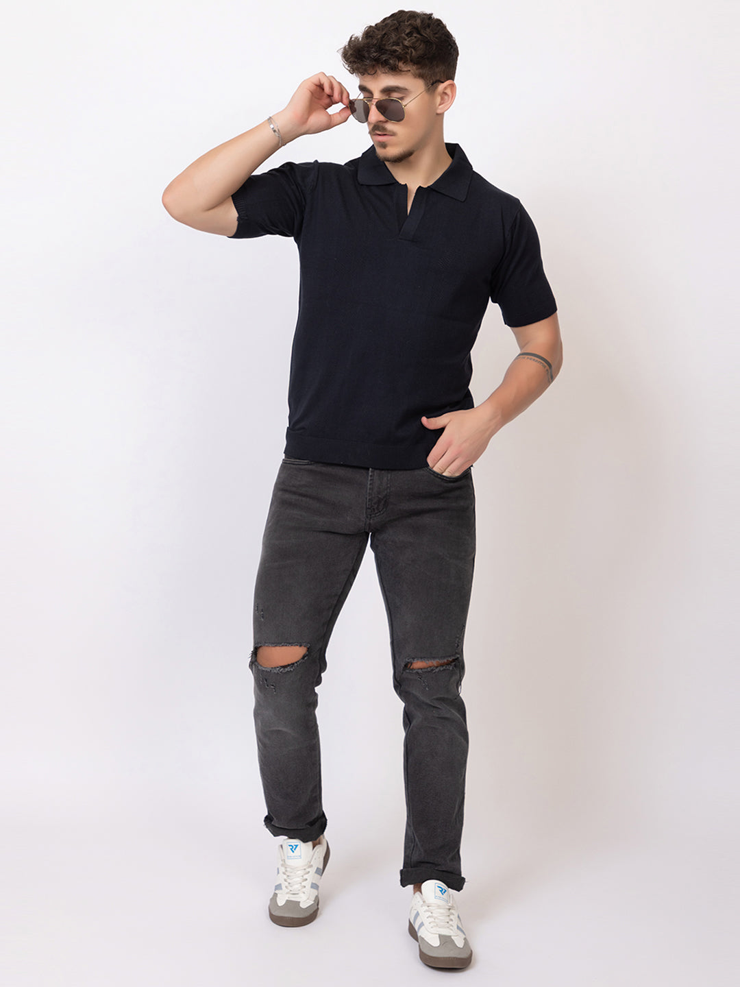 COTTON FINE KNIT RAGLAN REGULAR FIT POLO