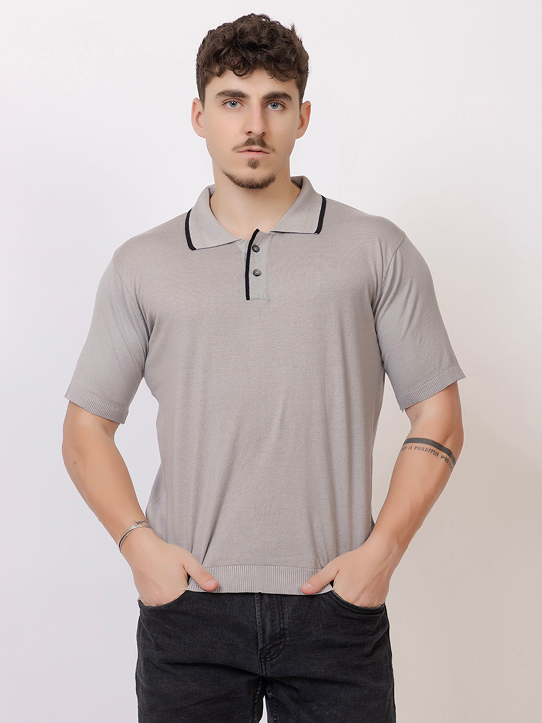 EXCLUSIVE FINEST RAGLAN SELF KNIT POLO