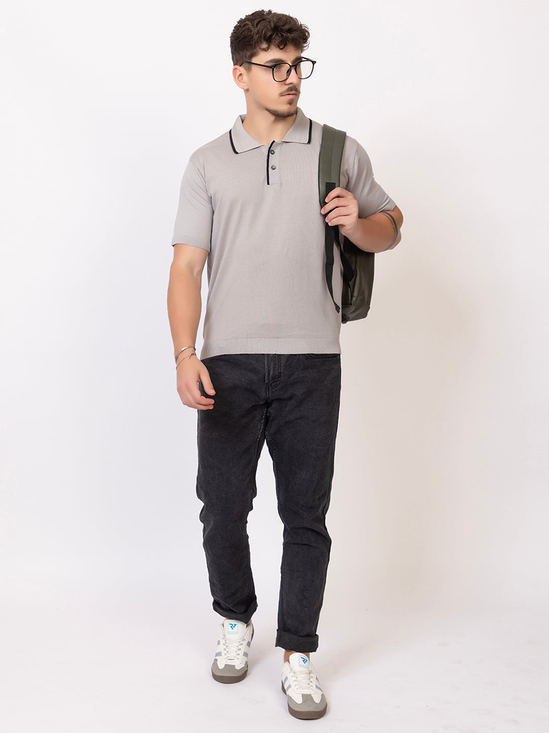 EXCLUSIVE FINEST RAGLAN SELF KNIT POLO