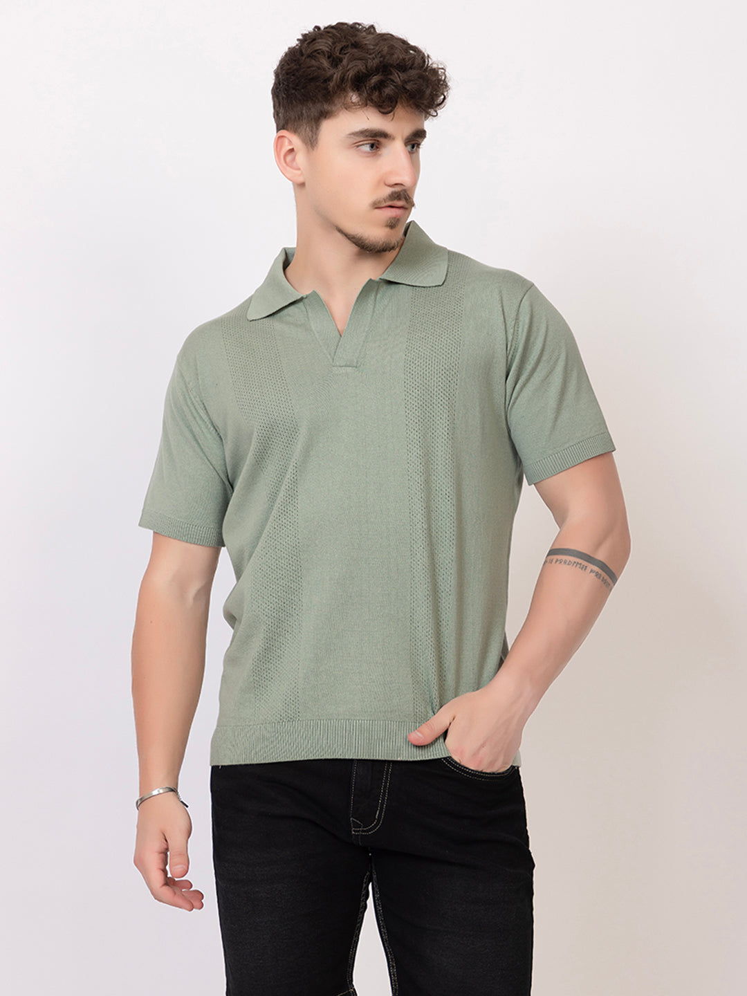 COTTON FINE KNIT RAGLAN REGULAR FIT POLO
