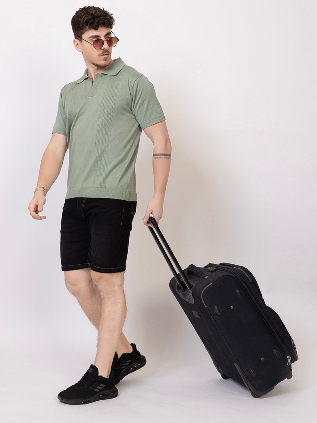 COTTON FINE KNIT RAGLAN REGULAR FIT POLO
