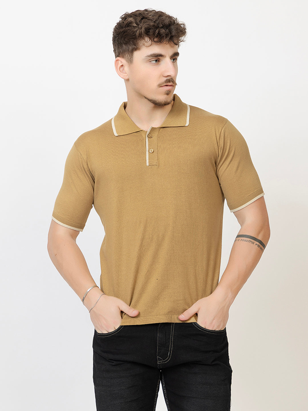 EXCLUSIVE FINEST RAGLAN SELF KNIT POLO