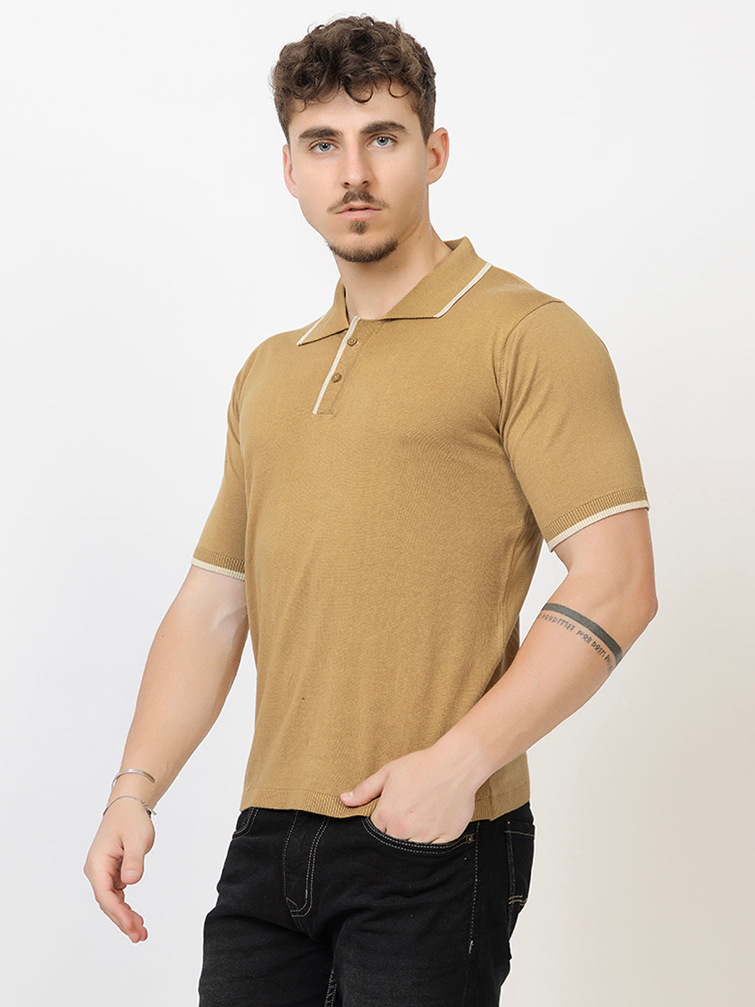 EXCLUSIVE FINEST RAGLAN SELF KNIT POLO