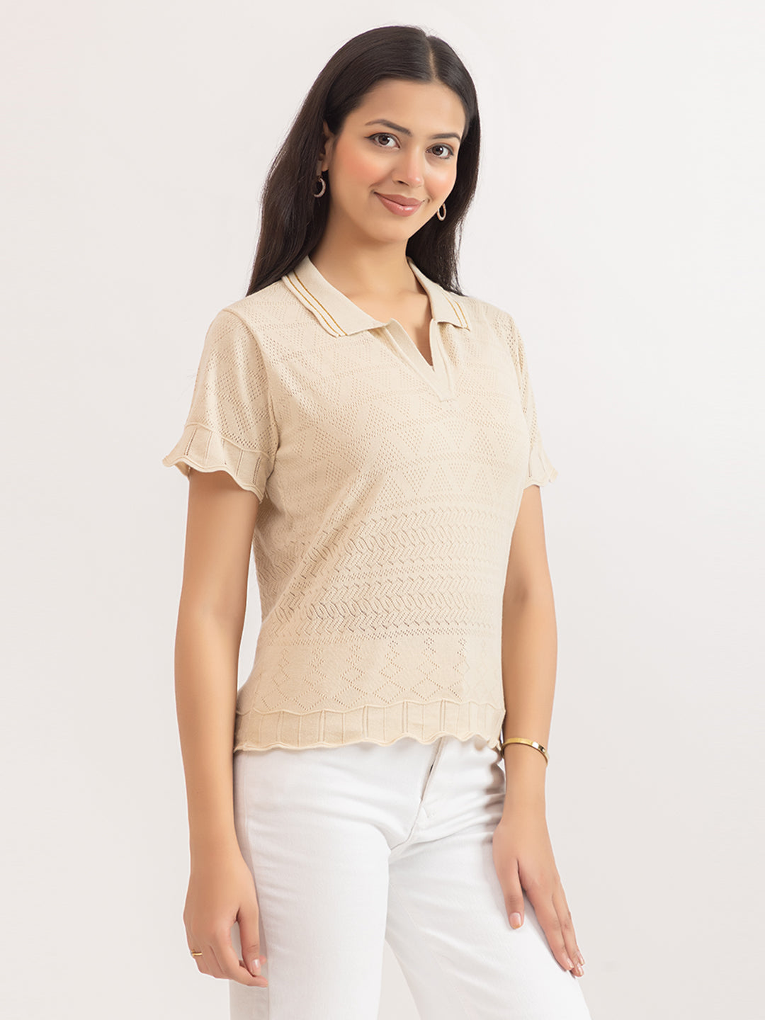 AEDENBURG BARFOREATED KNIT TOP