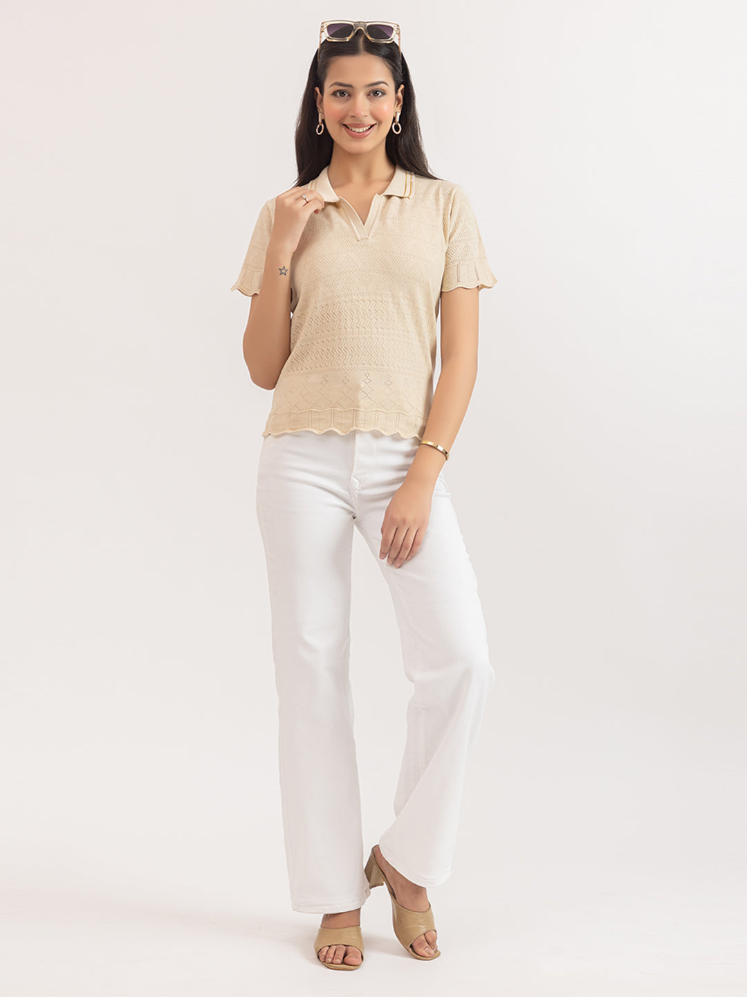 AEDENBURG BARFOREATED KNIT TOP