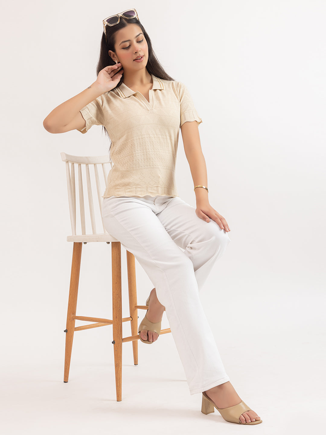 AEDENBURG BARFOREATED KNIT TOP
