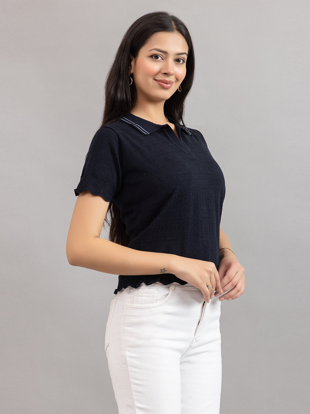 AEDENBURG BARFOREATED KNIT TOP