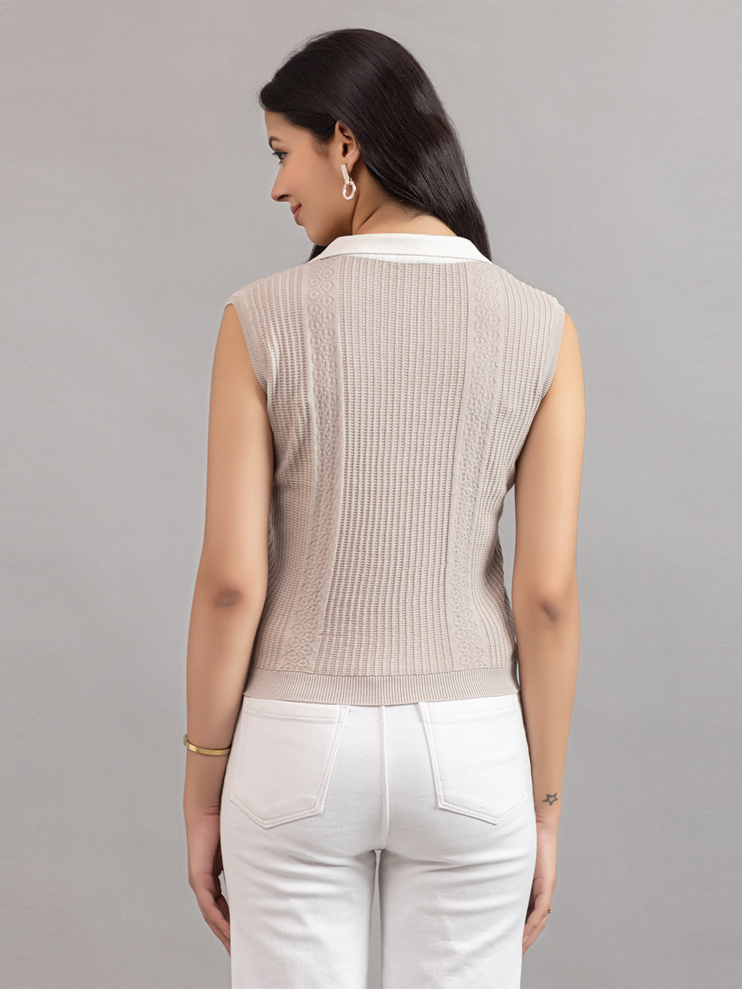 AEDENBURG V NECK POLO TOP