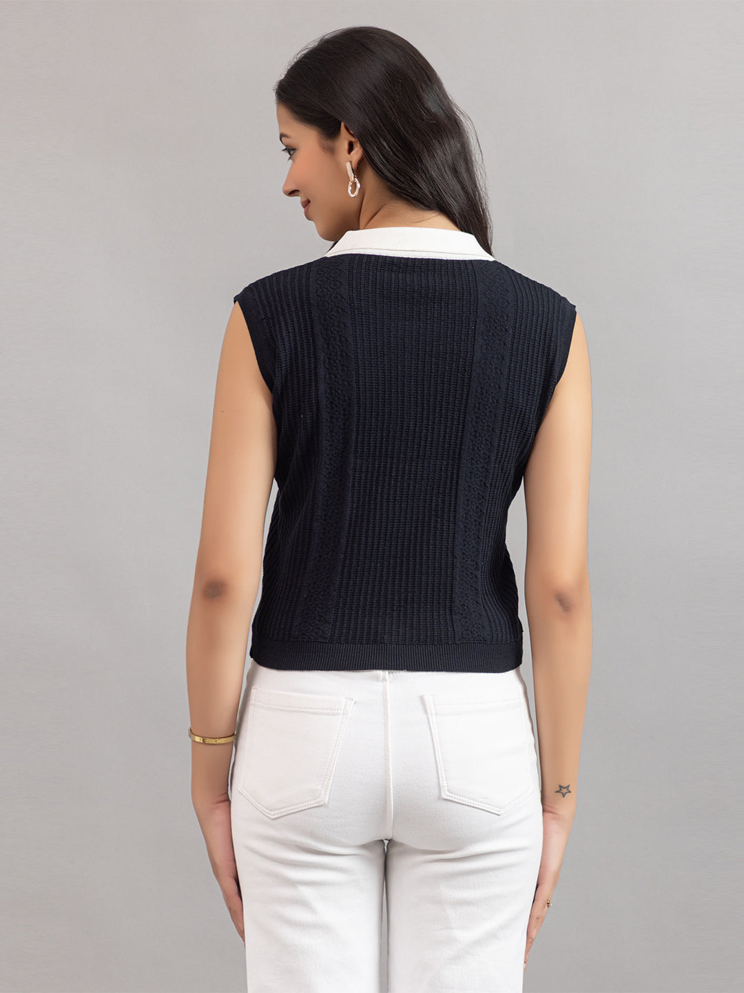 AEDENBURG V NECK POLO TOP