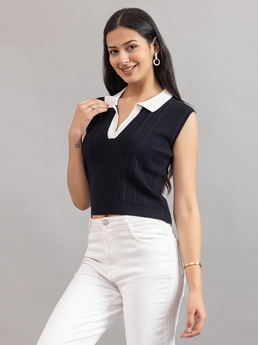 AEDENBURG V NECK POLO TOP