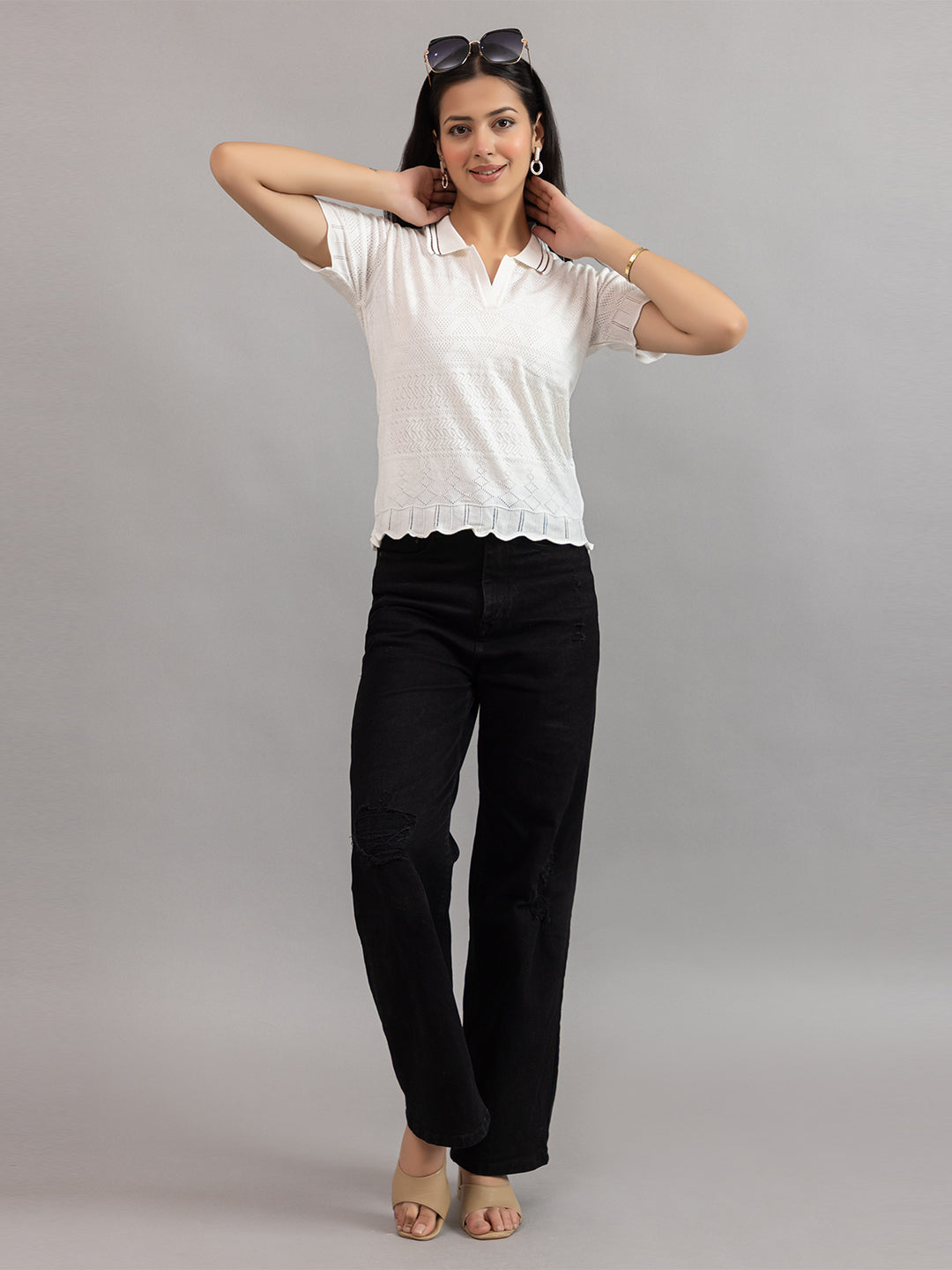 AEDENBURG BARFOREATED KNIT TOP