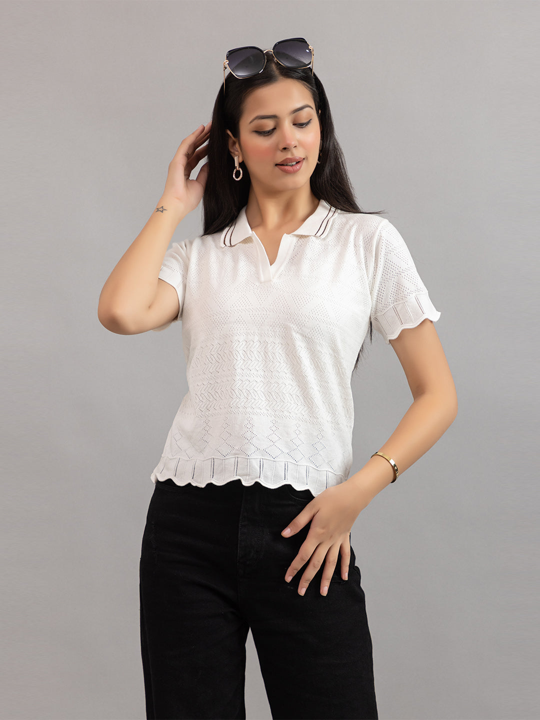 AEDENBURG BARFOREATED KNIT TOP