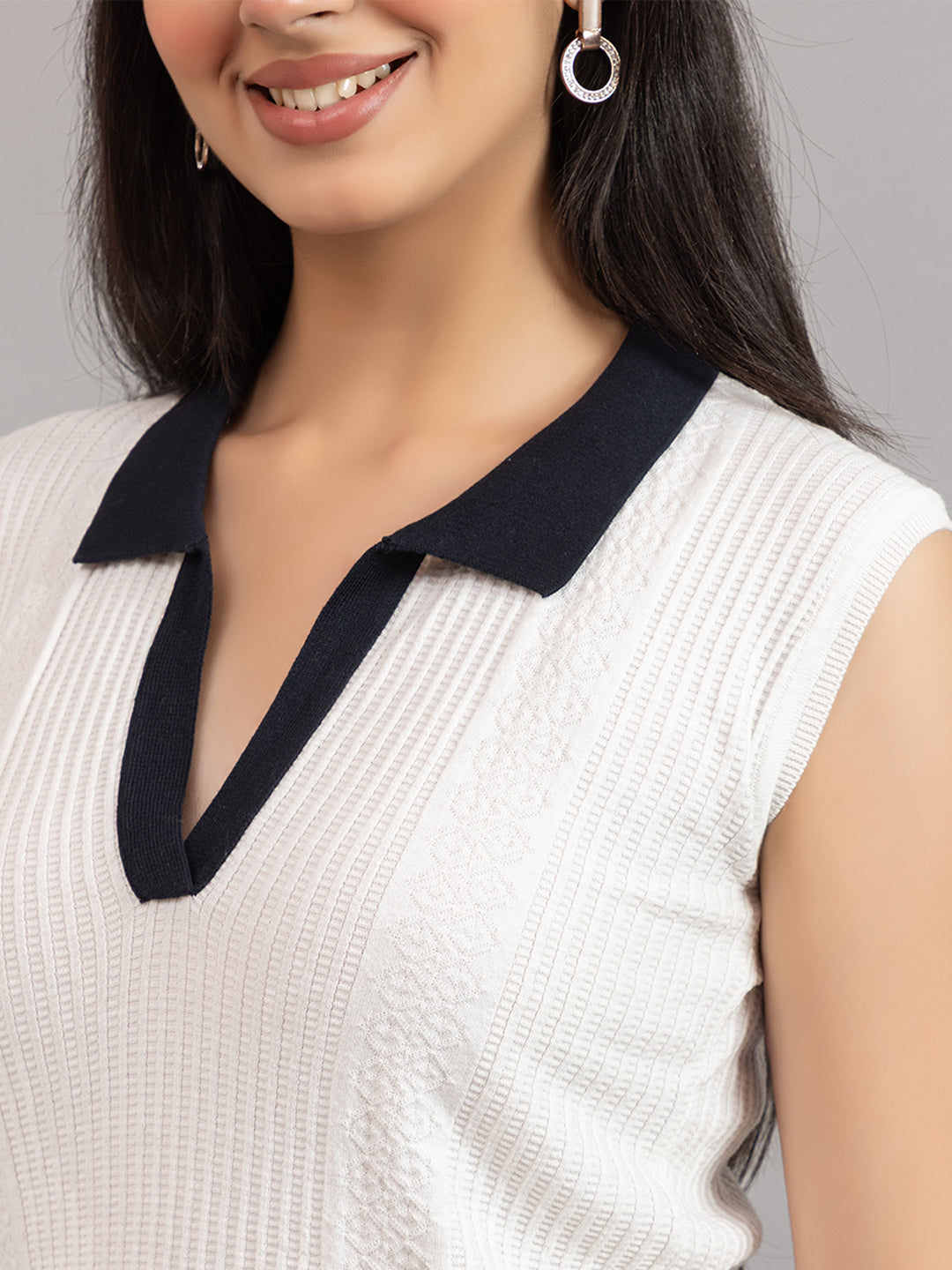 AEDENBURG V NECK POLO TOP