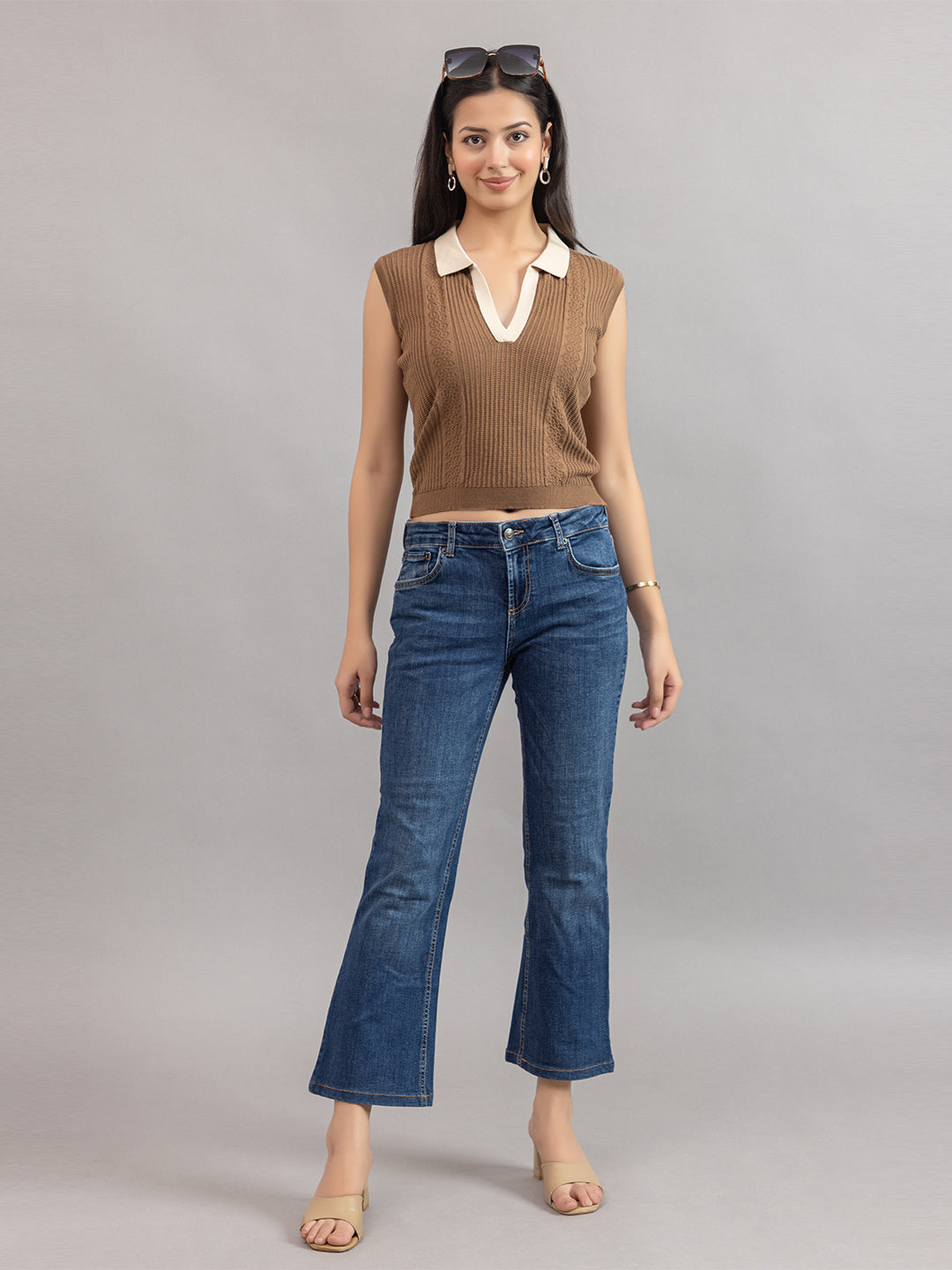 AEDENBURG V NECK POLO TOP